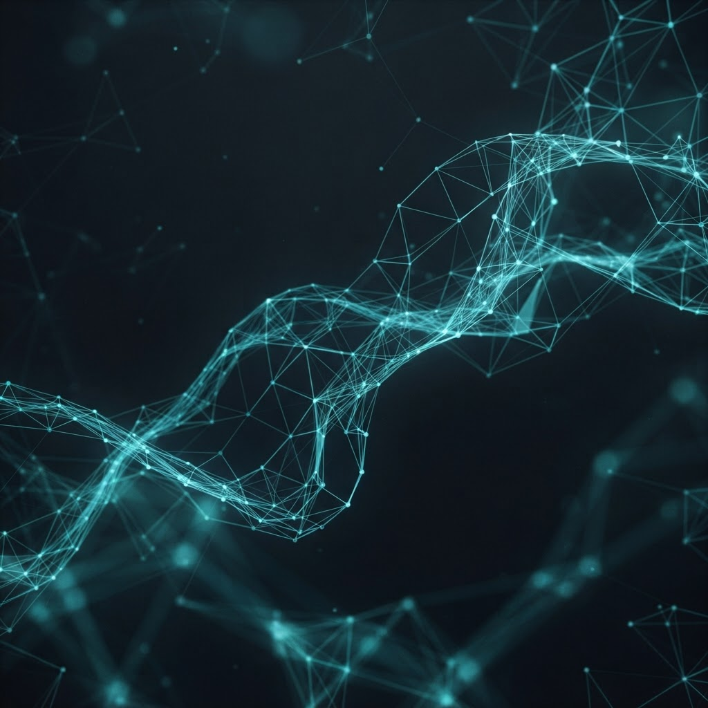 Red tecnológica de nodos conectados representando las soluciones integradas de Synergia360